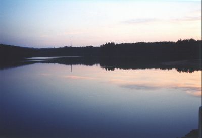 Zpad slunce nad movem - v pozad Velen