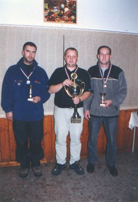 Vtzov Poslednho pohru 2001 - zleva: Dan Svrek, David ha, Pavel Rkosnk