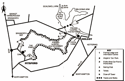  Pitsford - schematick mapa 