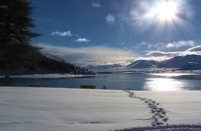  Pohled na jezero Tekapo 